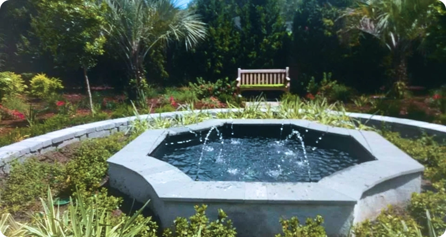 garden fountain